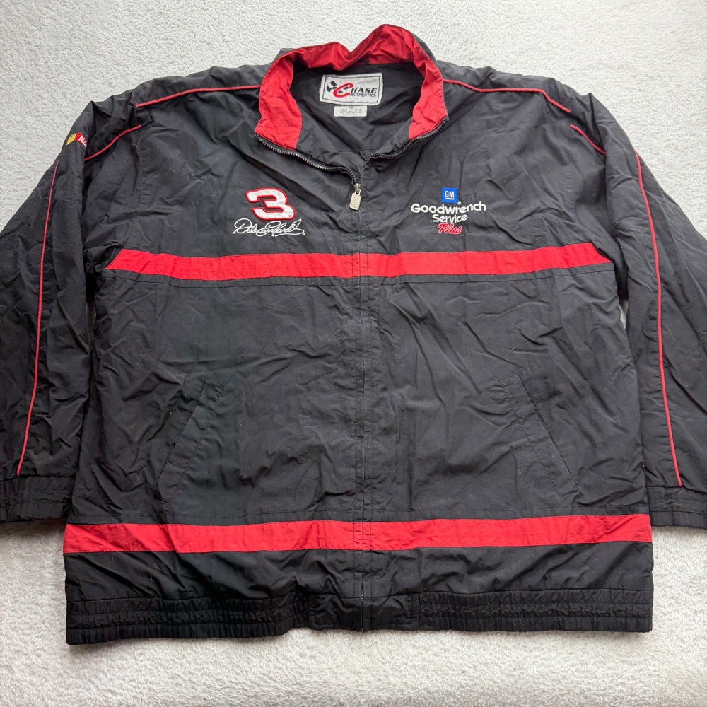 Chase Authentics Dale Earnhardt 3 Goodwrench Racing Jacket Black Red Mens 2XL